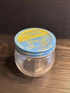 11) VASO E COPERCHIO TRIFOGLIO MIELE PURO APE SIOUX VINTAGE DA COLLEZIONE 8 oz - Foto 1 di 8