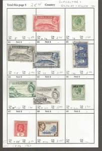 GIBRALTAR & GILBERT & ELLICE...Sc #8/135; MR1...M & U...1886/1953...SCV $28,45 - Imagen 1 de 1