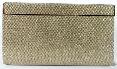 Bolso sin asas de noche JIMMY CHOO metálico dorado y plateado con marco dorado de lúrex CAYLA Foto 1 de 4