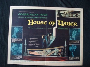 Póster de la película House of Usher 1/2 hoja VINCENT PRICE 1960 - Imagen 1 de 18