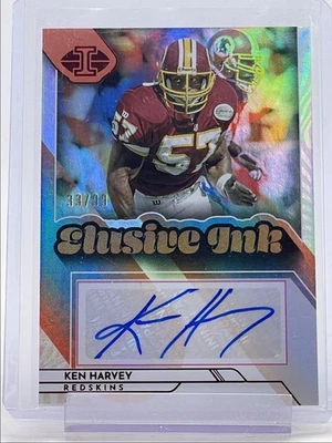 KEN HARVEY 2022 ILLUSIONS ELUSIVE INK AUTOGRAPH RED REDSKINS AUTO /99 Q4876 - Image 1 of 2