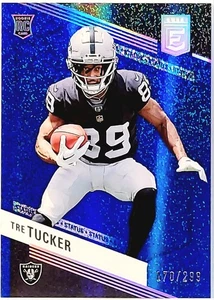 2023 Panini Donruss Elite Blue Sparkle Status SP /299 Tre Tucker RC #186 RAIDERS - Bild 1 von 3