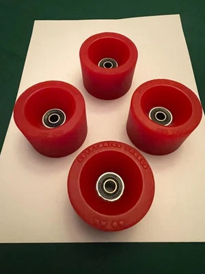 KRYPTONICS 1-го поколения красный 60 мм колеса с подшипниками IKS винтажный скейтборд 70-х - Изображение 1 из 4