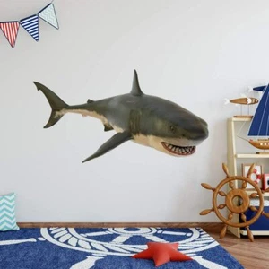 Great White Shark Peel and Stick Wall Decals VWAQ - PAS43 - Picture 1 of 10