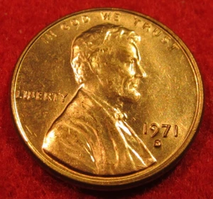 1971 S Lincoln Memorial Cent/Penny - Uncirculated - Red - Actual Coin C153 - Picture 1 of 3