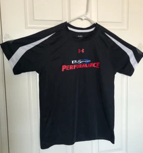 Camiseta Under Armour YLG para niños negra/blanca/roja Prosport Performance Heatgear - Imagen 1 de 6