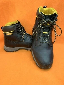 Men's DeWalt Black Leather Steel Toe Work Boots Size 11 ASTM F2413-18 DXWP90008 - Picture 1 of 12