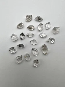 20pc Lot of NY Herkimer Diamond Gems, A-B grade Jewelry quality, 13-18mm, 20.9g - Picture 1 of 8