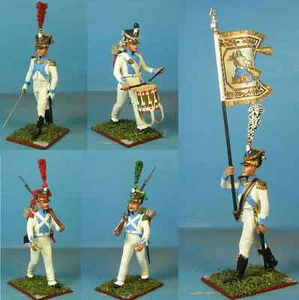 Kit de figuras 1/30 de infantería polaca línea 13 sin montar, metal blanco VID SOLDADOS - Imagen 1 de 37