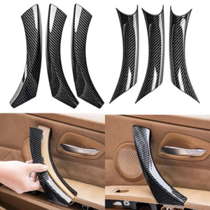 Für BMW 3er E90 E91 Limousine 2005-2012 Innen Türgriff Abdeckung Kohlefasertyp - Picture 1 of 9