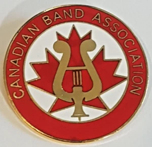Vintage Canadian Band Association Lapel Brooch Pin Gold Tone Metal Collectible - Imagen 1 de 3