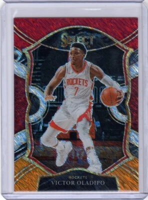 2020-21 Panini Select Concourse Victor Oladipo #7 Red White Orange Shimmer Prizm - Image 1 of 2