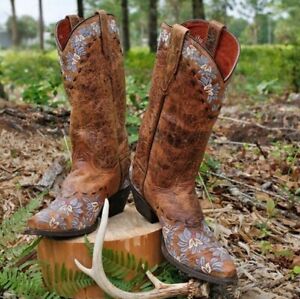 Dan Post Daisy Blue Cowgirl Boots DP3512 Women's 10