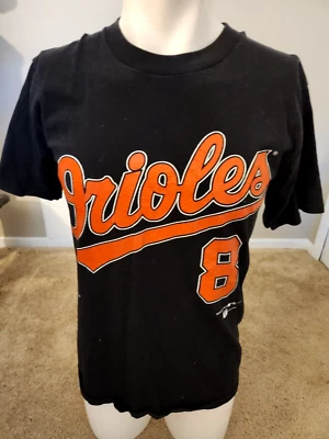 Camiseta De Colección Baltimore Orioles #8 Grande Nuez moscada Cal Ripken Para Hombres 1990 MLB Foto 1 de 3