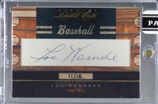 2011 Donruss Limited Cuts Cut Signatures /15 Lon Warneke (#d to 15) #226.2 Auto