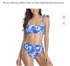 Attraco Women’s Bikini Set Tie Dye High Waisted Swimsuit UK Size Large BNWTs