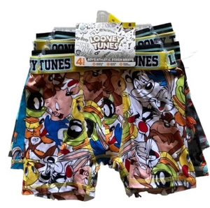 Bioworld Looney Tunes 4 Pack Boys Athletic Boxer Briefs Size 8 - Picture 1 of 6