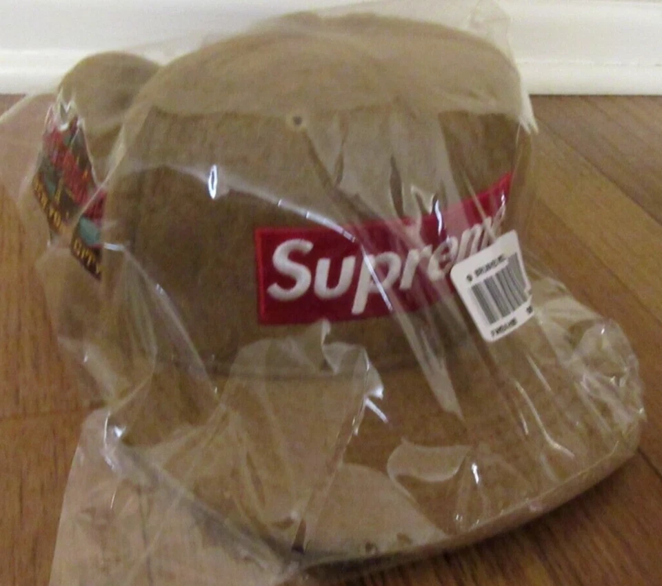 Supreme матовый шерсти коробка логотип New Era шляпа крышка размер 7 5/8 Camel FW24 совершенно новый - Изображение 1 из 4