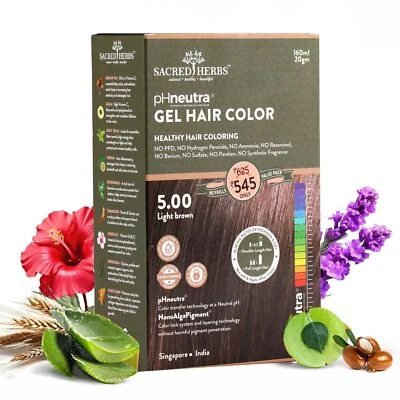 SACRED HERBS Natürliche Bio Gel Haarfarbe Langanhaltend Hellbraun 180ml - Bild 1 von 4