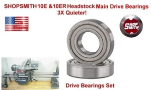 Shopsmith 10E 10ER Main Drive Bearing Set 3X Quieter, NEW - Picture 1 of 1