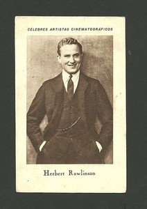 Herbert Rawlinson Vintage 1920s Chocolate Film Card from Spain