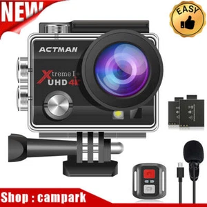 Campark 4K UHD 20MP Waterproof Sports Action Camera WiFi EIS Video Recorder Cam - Picture 1 of 11