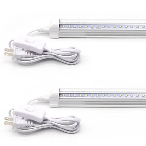 2FT Led Tube Light, 6000k Cool White, 15W Utility Shop Light W/ Power Cord 2Pack - Picture 1 of 8