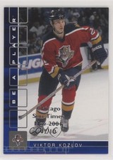 2001-02 ITG Be A Player Memorabilia Sapphire Chicago Sun-Times /10 Viktor Kozlov