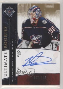 2019 Ultimate Collection Retro Rookies Tier 1 Elvis Merzlikins Rookie Auto RC