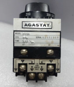 Agastat 70220K Time Delay Relay Coil 24VDC Time 1-300 Sec - Picture 1 of 7