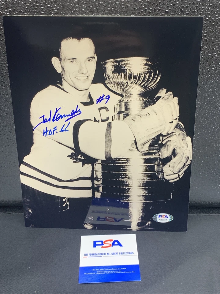 TED KENNEDY SIGNED HOF 66 TORONTO MAPLE LEAFS 8X10 PHOTO - PSA/Dna - Image 1 of 1