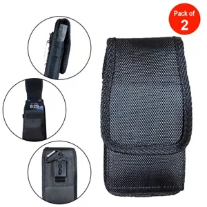 2x Cell Phone Holster Rugged Carrying Case Wallet Pouch w/ Metal Carabiner Hook - Picture 1 of 5