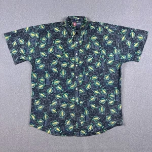Chaps Ralph Lauren Shirt Mens Large Hawaiian Fish Short Sleeve AOP VTG - Picture 1 of 11