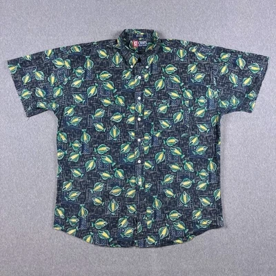 Camisa Chaps Ralph Lauren Para Hombres Grande Pez Hawaiano Manga Corta AOP DE COLECCIÓN Foto 1 de 4