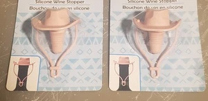 Set Of 2 Silicone Cowgirl Wine Stopper - Picture 1 of 1
