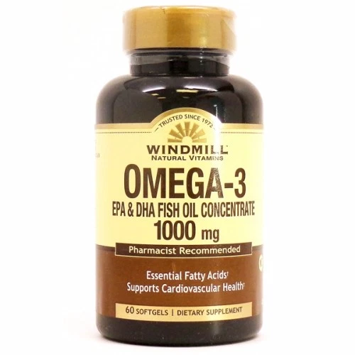 Aceite de pescado Omega 3 1000 mg 60 cápsulas blandas de Windmill Health Foto 1 de 1