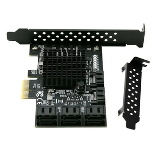 Expansion Card Controller Adapter PCI Express to 8-Ports SATA3.0 6G For HDD - Zdjęcie 1 z 10