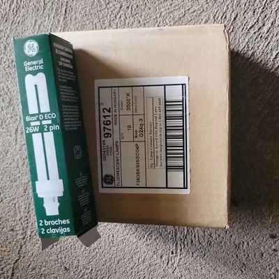 GE CFL Bulb 2-Pin Double Biax 26-Watts 1710 Lumens 97608 10 bulbs - Image 1 of 3