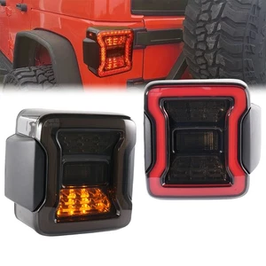 LED Tail Lights For Jeep Wrangler JK JKU 2007-2018 Rear Brake Light Turn Lights - Picture 1 of 8