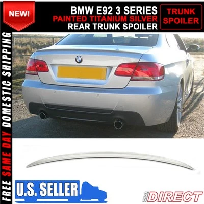 Fits 07-13 BMW 3-Series E92 Coupe M3 Style Painted #354 ABS Trunk Spoiler Wing - Image 1 of 2