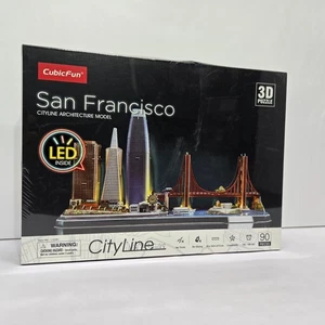 CubicFun 3D Puzzle San Francisco 3D Model building + LED Lights USA Architecture - Picture 1 of 7