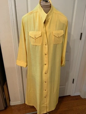 Boden Anastasia Yellow Shirt Dress Plus Size 1X 3/4 Sleeve - NWT - Image 1 of 3