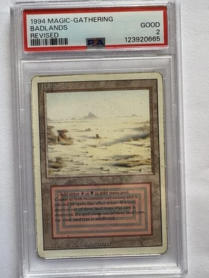 Magic: The Gathering 1994 Badlands Revised Edition Card PSA 2 - Image 1 of 2