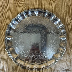 Vintage Webster Wilcox Versilberte Runde Platte 12" Silver Plate International - Bild 1 von 4