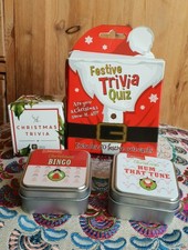 Christmas Holiday Games x 4 Family Hum That Tune Bingo Trivia Fun Festive Xmas