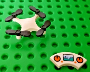 LEGO DRONE with Remote Curved Tile Computer Screen Minifigure Toy Spy Aircraft - Picture 1 of 1