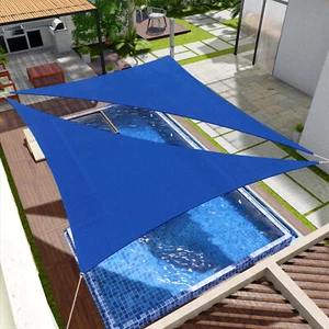 Customize Blue Right Triangle Outdoor Sun Shade Sail Breathable UV Block 90% - Picture 1 of 11