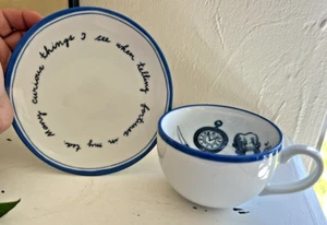 Molly Hatch Anthropologie Fortuitous Fortune Telling Set tazza da tè e piattino - Foto 1 di 12