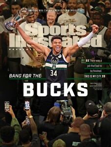 Giannis MVP 2021 Bucks NBA Champs Sports Illustrated Cover photo - select size