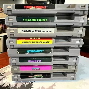 Lot of 8 NES Games - Nintendo - Cleaned, Tested, working - Label Damage - Picture 1 of 9